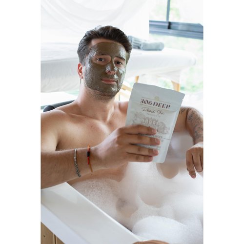 306 Deep Dead Sea Mud Dry Powder - 350 Grams Dead Sea Clay for Mud Masks for Face and Body, Face Masks Skincare for Sensitive Skin, Anti-Aging, and Skin Firming, Face Mask Mud with No Additives