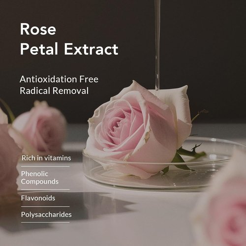 Kustie Rose Body Wash - Hydrating Floral Cleanser with Real Flower Petals & Rose Oil | 16.9 fl oz