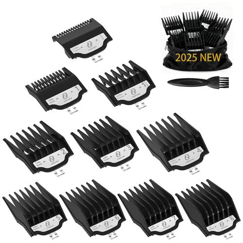 CR8GR8 Clipper Guards Set - 10 Professional Cutting Guides (1/16" to 1") for Wahl Clippers