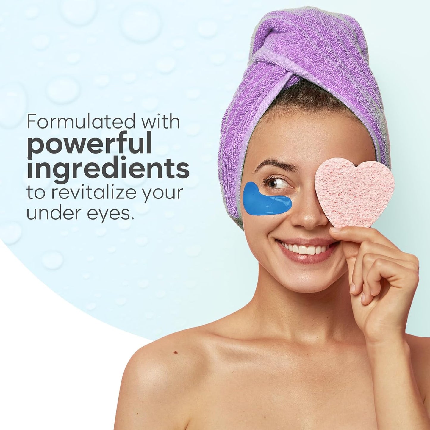 Skiennix Marine Collagen Under Eye Patches - Hydrating Mask for Puffy Eyes & Dark Circles | 30 Pairs