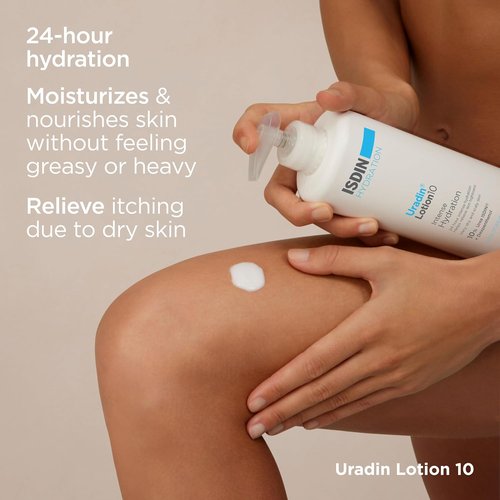 ISDIN Body Lotion - Uradin 10 for Intense 24-Hour Hydration | Non-Greasy, Fast-Absorbing, 13.5 Fl. Oz.