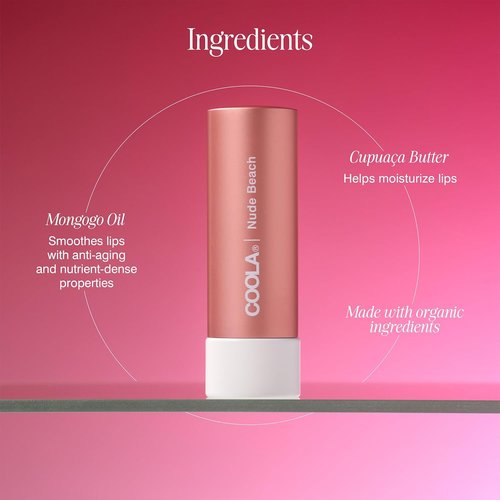 COOLA Organic Tinted Lip Balm - Mineral Sunscreen SPF 30 for Daily Protection | Vegan, 0.15 Oz