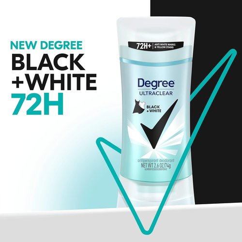 Degree Women's Antiperspirant Balm - 48H Non-Stop Protection, Fresh Scent, 2.6 oz | Black & White, 4 Count