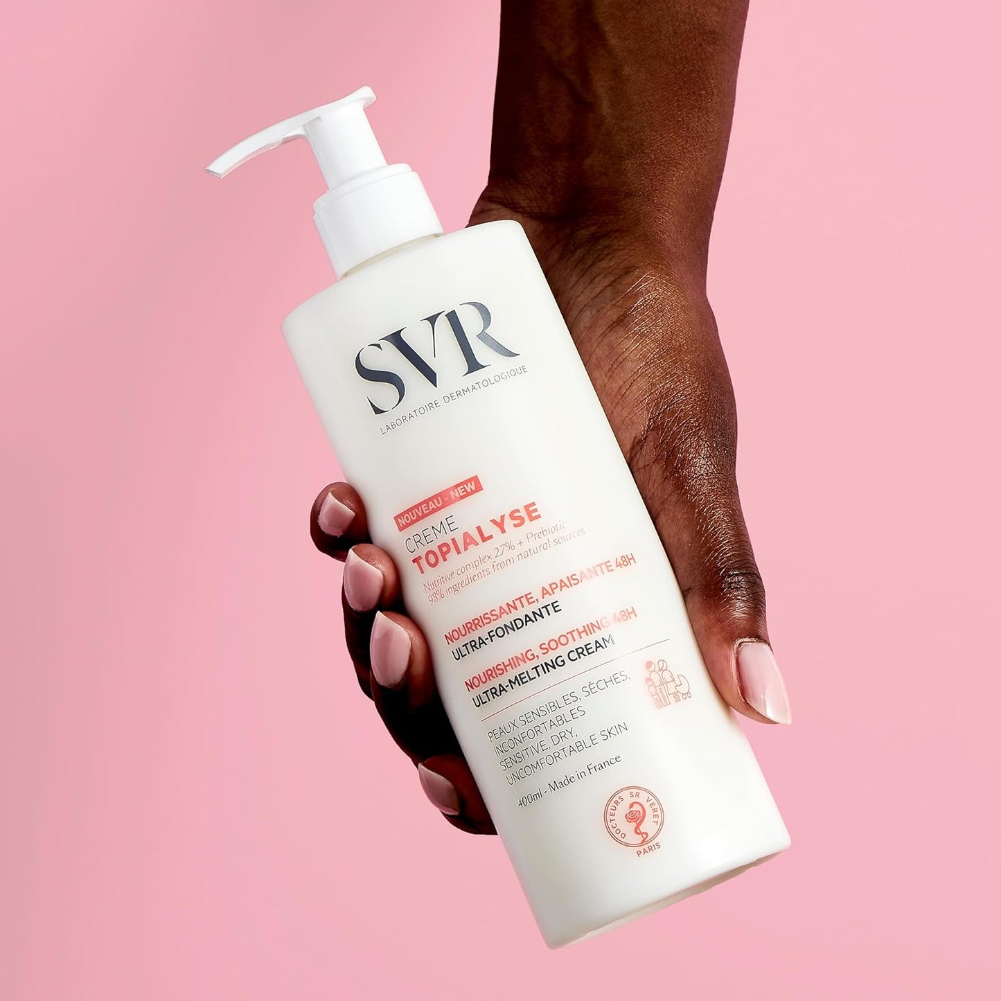 SVR Topialyse Cream - Nourishing & Soothing Face & Body Moisturizer for Dry Sensitive Skin | 13.5 Fl. Oz.