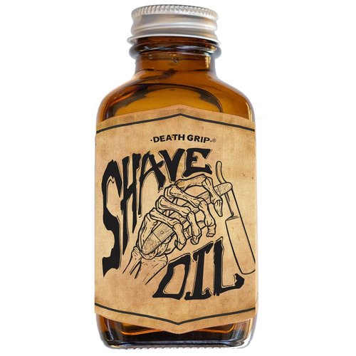 Death Grip Shave Oil - Tea Tree Pre-Shave Formula for Smooth Razor Glide | 3oz Bottle | Made in the USA