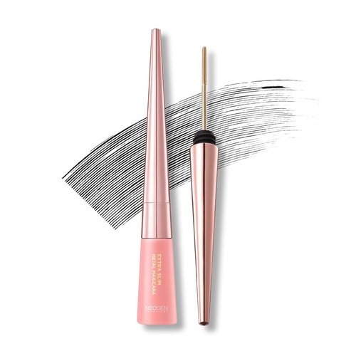 DERMALOGY by NEOGENLAB Extra Slim Metal Mascara - Long-Lasting Volumizing & Lengthening, Vegan, Black, 1 Count