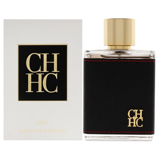 Carolina Herrera CH Fragrance For Men - Amber Leather Scent For Evening Wear - 3.4 Oz EDT Spray