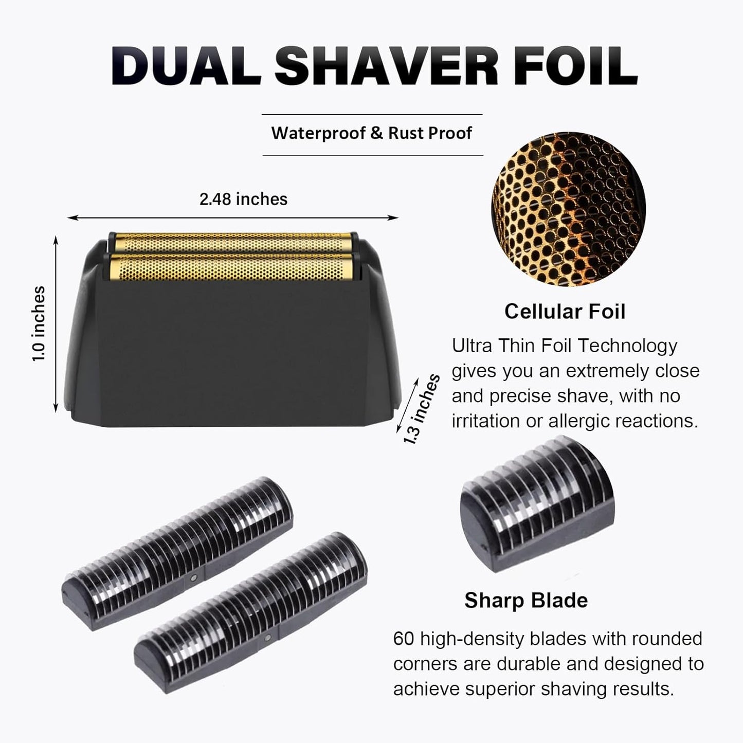 Wahl 5 Star Series Vanish Shaver Replacement Foil - Super Close Shaving Blade for Wet & Dry Use | Black