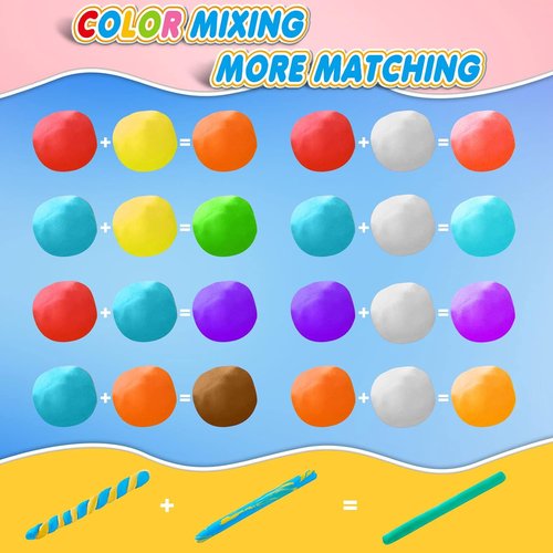 Magic Clay Air Dry Clay - 84 Vibrant Colors with Tools | Soft, Ultra-Light Modeling Clay for Kids Ages 3+