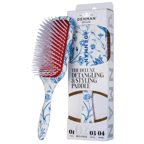 Denman Detangling Paddle Brush - Effortless Styling for Curly, Coily, Straight & Thick Hair | Ideal for All Hair Types