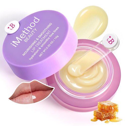 iMethod Lip Mask Overnight - Lip Sleeping Mask for Dry Lips, 8-Hour Hydrating Lip Balm with Hyaluronic Acid, Intense Moisturizing Lip Treatment to Nourish & Repair