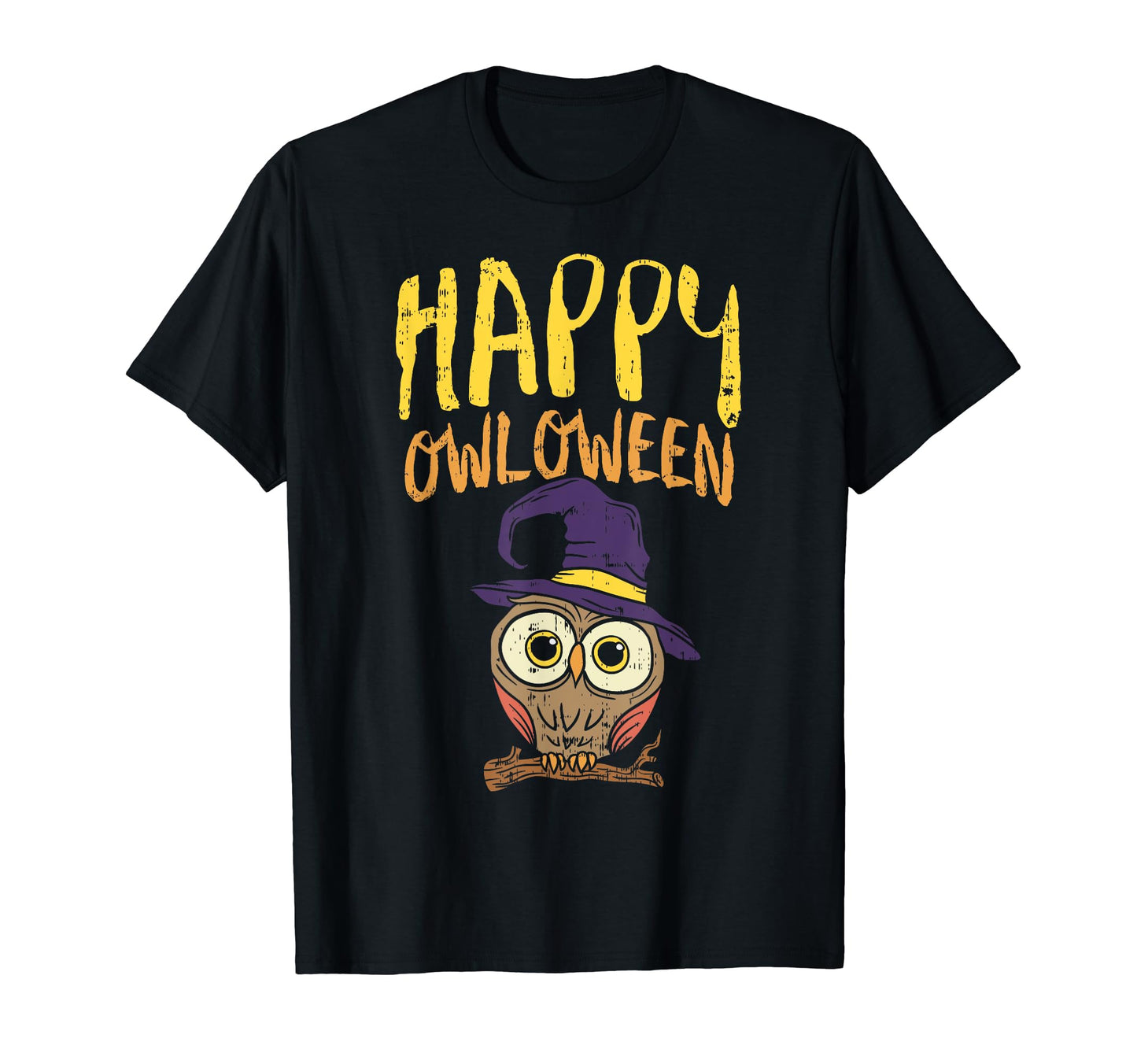 Funny Halloween Shirt Happy Owloween Owl Lover Bird Costume T-Shirt