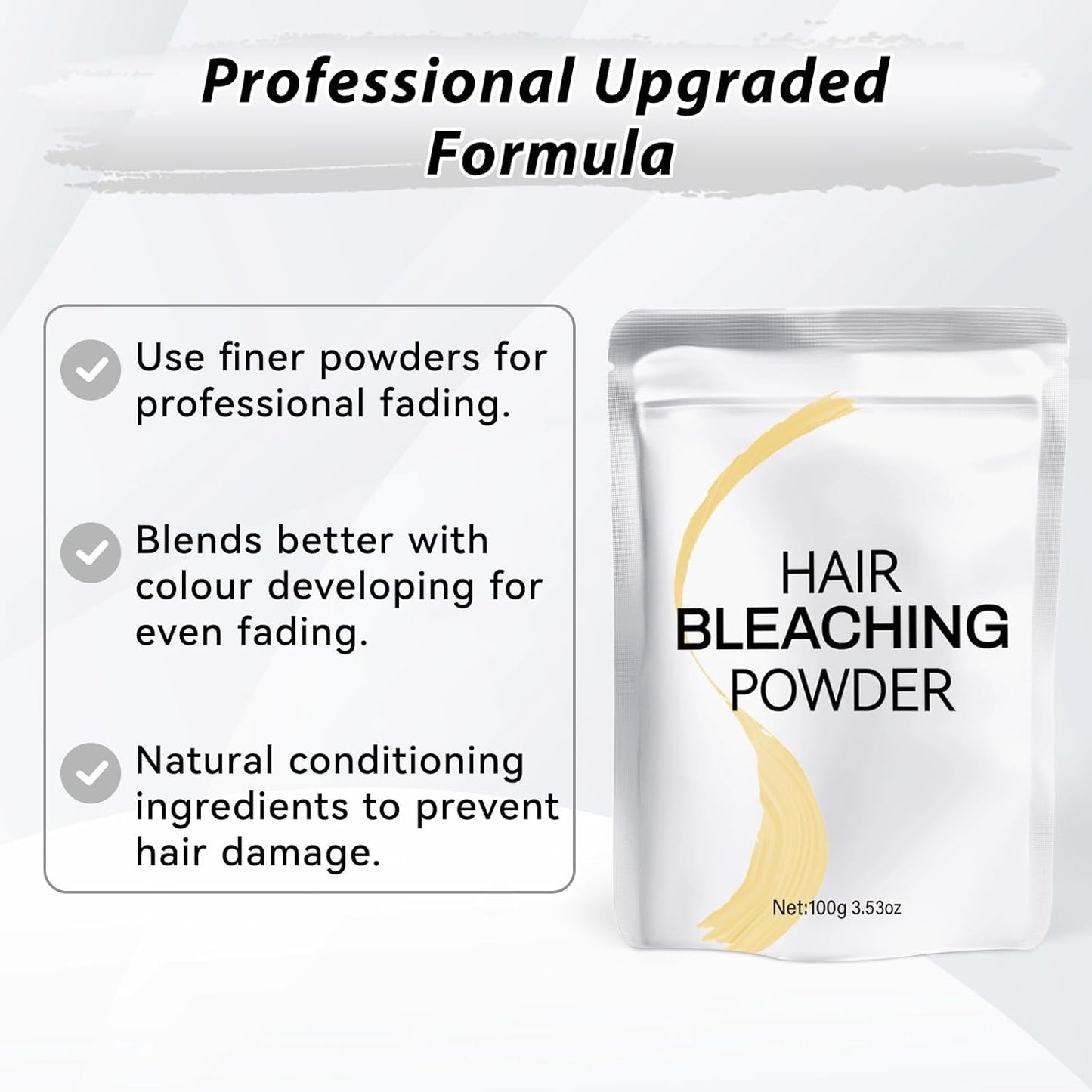 Skiennix Hair Bleach Powder - Professional Lightening Formula | Gentle & Strong, 100g for DIY Blonde Highlights