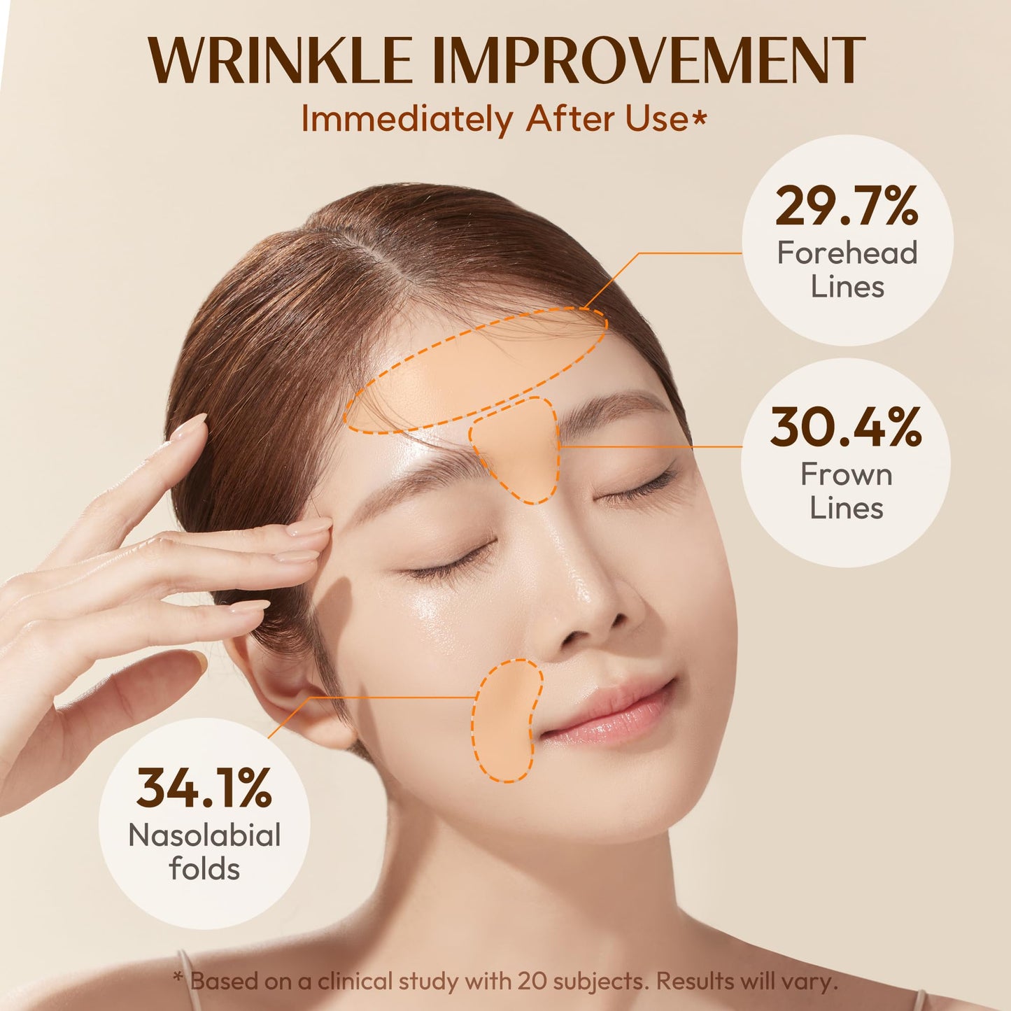 Marshique Between the Eyes Wrinkle Patches - Gifts for Mom & Dad - Frown Lines Eleven Lines Non invasive Face Wrinkles Smoothers - Korea Beauty Care, 55 Patches