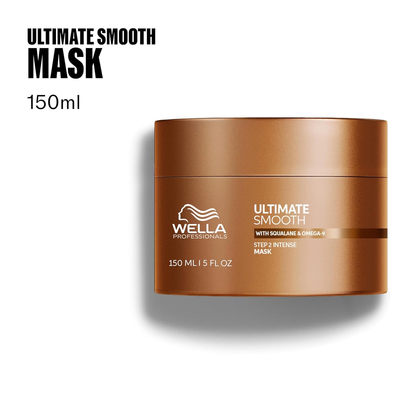 Wella Professionals ULTIMATE SMOOTH Intense Mask - Deep Nourishment Treatment for Dry, Frizzy Hair | Color Safe, Silky Shine with Squalane & Omega 9