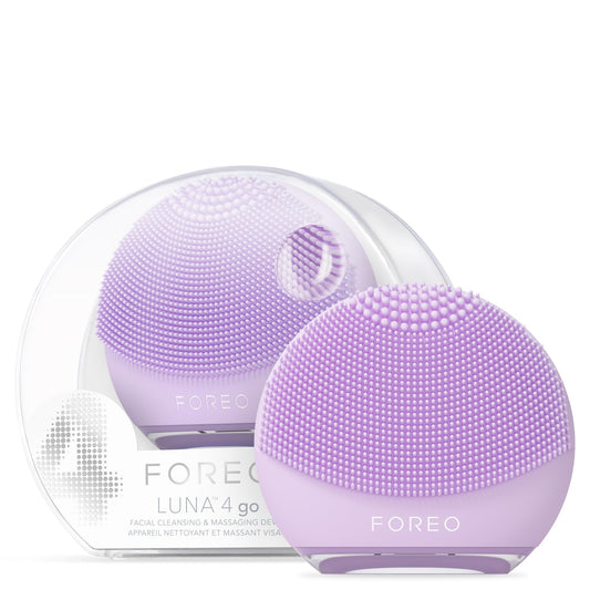 FOREO LUNA 4 go Face Cleansing Brush & Firming Massager - Premium Face Care - Enhances Absorption - Simple Skin Care Tools - For All Skin Types - Lavender
