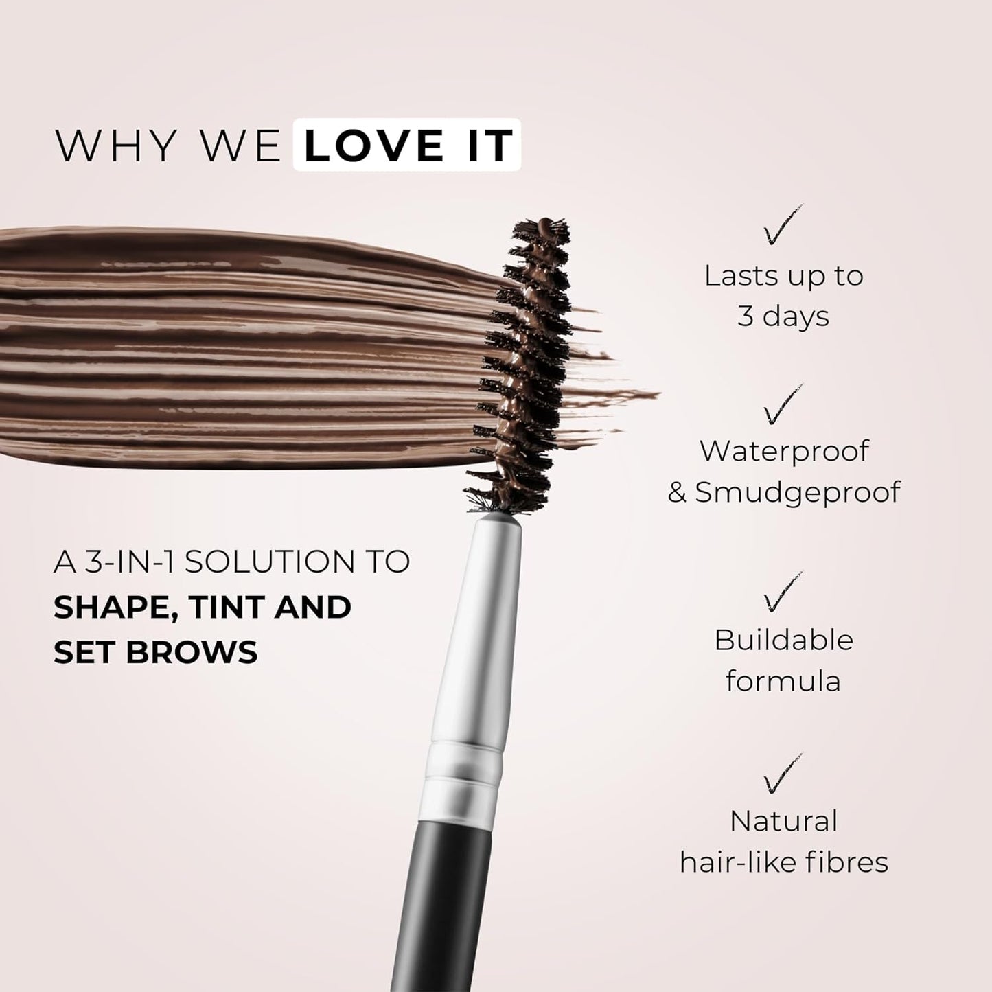 WUNDERBROW Eyebrow Gel - Waterproof & Smudgeproof Formula | Long Lasting Auburn Shade, Vegan & Cruelty-Free