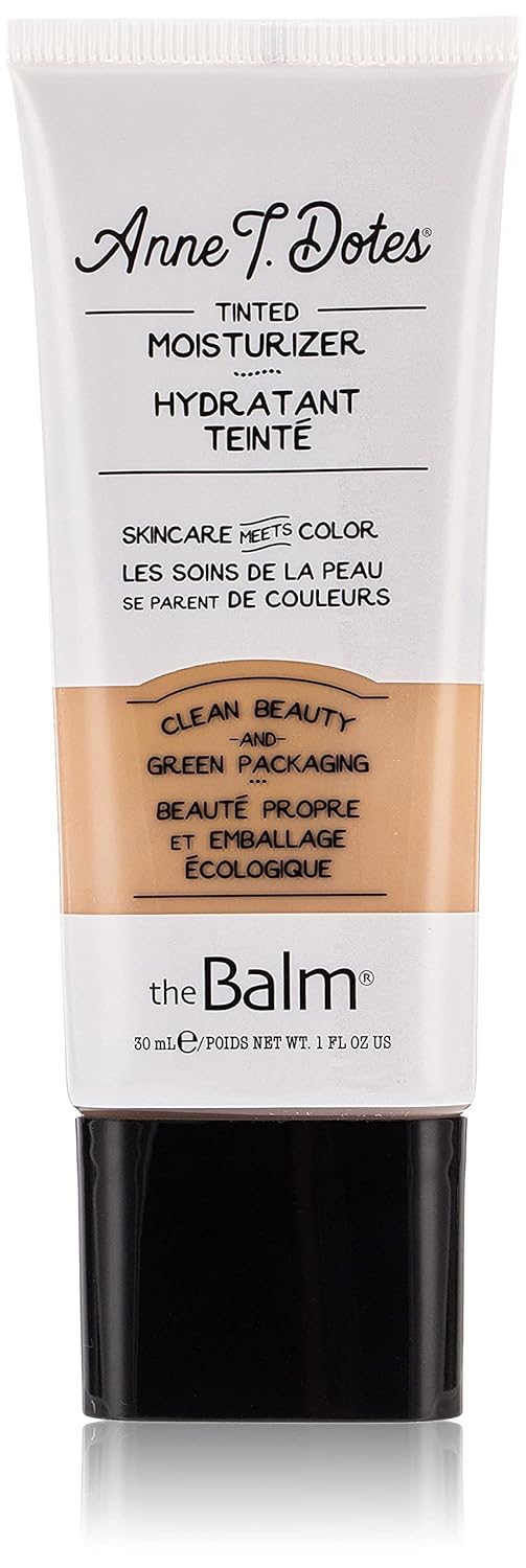 theBalm Anne T. Dotes Tinted Moisturizer - Medium Skin Shade, 1 Fl Oz | Flawless Finish & Hydration