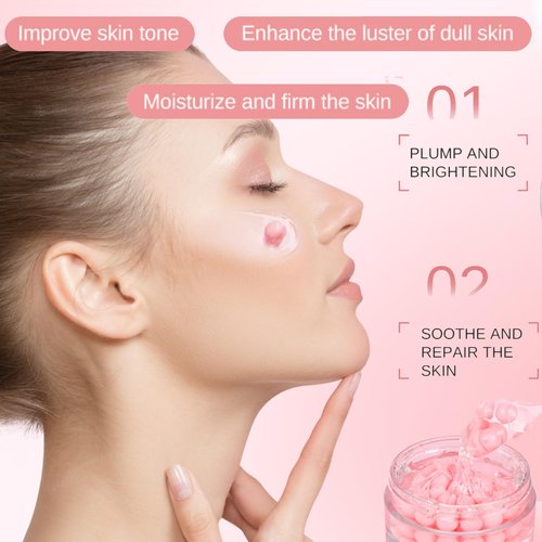 Reepic Cosmer PDRN Collagen Renewal Anti-Aging Face Moisturizer Cream with Capsule Gel, Korean Skincare for Deep Hydration and Skin Repair, 50g, 1.7 fl oz