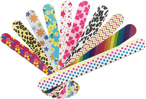 HeeYaa Nail File Set - 10 Professional Double-Sided 100/180 Grit Emery Boards for Manicure & Pedicure