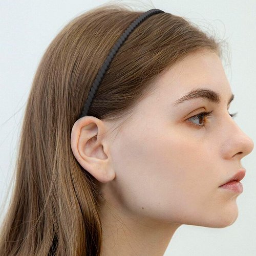 Alpinleux 2 Pcs Headband with Teeth, Comfortable Headbands for Women with Teeth, Fashion Comb Headband, Plastic Head Bands for Women's Hair Non Slip (4.3''×0.7'', Black, Khaki)