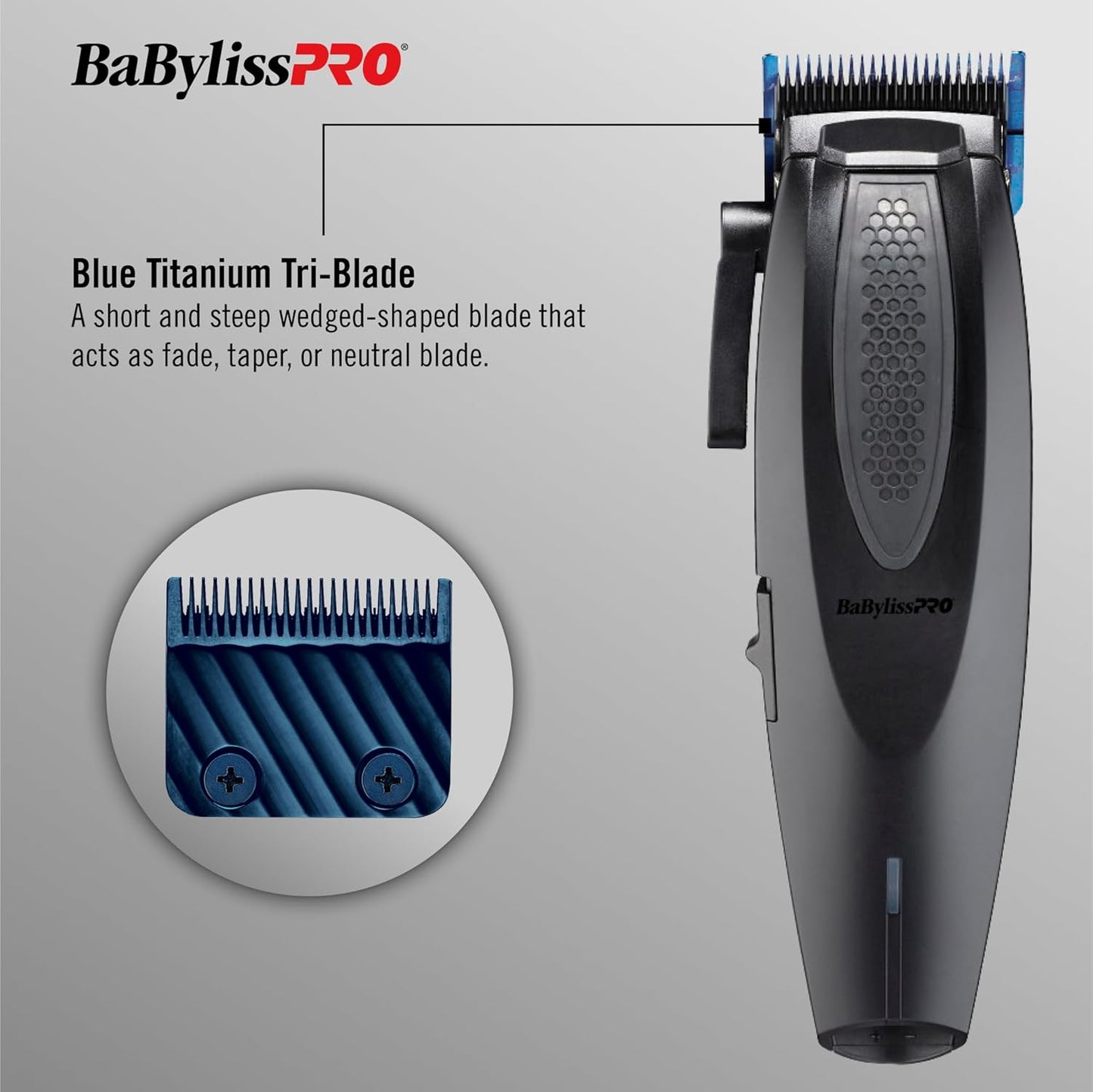 BaBylissPRO Hair Clippers - Ergonomic Cord/Cordless Lithium Design for Men