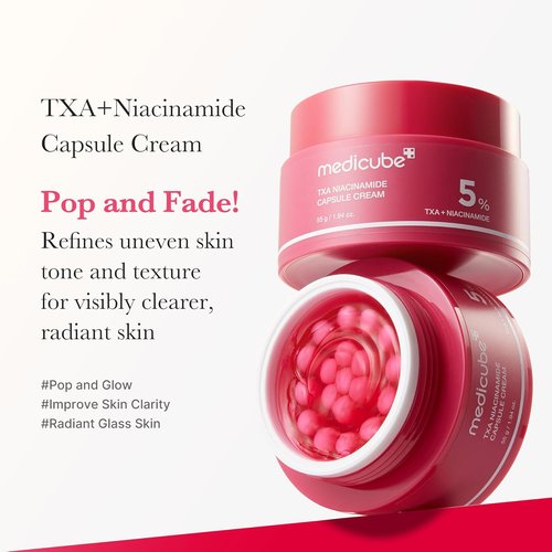 Medicube Capsule Cream - TXA & Niacinamide Dual Radiance Moisturizer | 99% Pure Tranexamic Acid | 1.94 oz