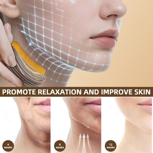 Lymphatic Contour face Brush, Lymphatic Drainage Massager,Dry Brushing Face Massager for Lymphatic Drainage, Chin&Jawline Sculpting, Ergonomic Skin Fit Design to Reduce Puffiness and Relieve Fatigue