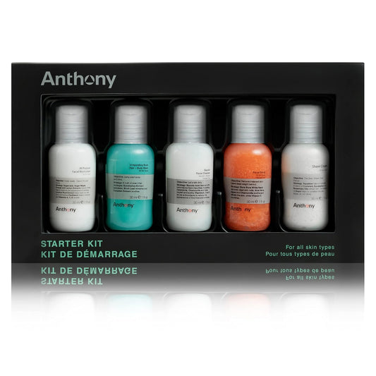 Anthony Starter Kit - Glycolic Facial Cleanser, Facial Scrub & Moisturizer | 5 Essential Products