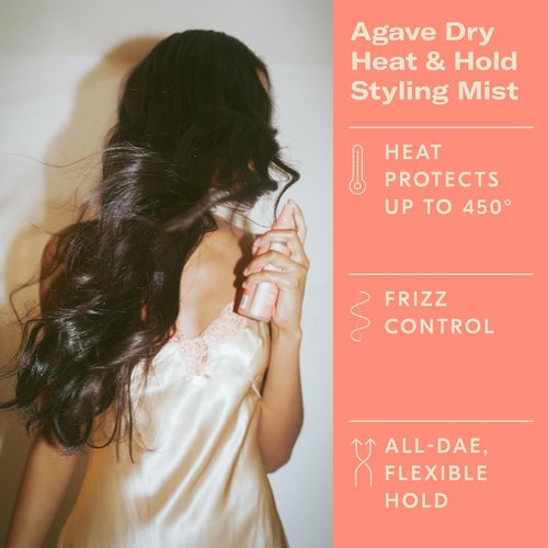 DAE Agave Dry Heat Protection Spray - Frizz Control & Light Hold for All Hair Types (5 oz.)