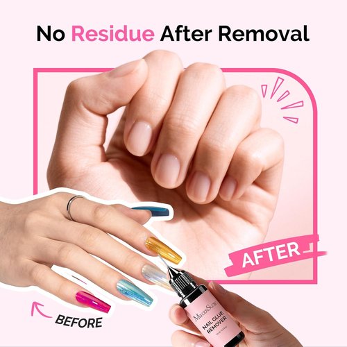 MelodySusie Nail Glue Remover - Acetone-Free Formula for Press-On Nails | 2PCS Multi-Functional Liquid