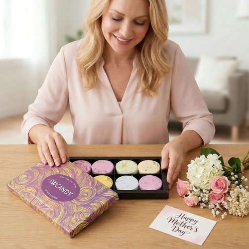 Shower Steamers Aromatherapy Birthday Gifts for Women - SWCANDY 8 Pcs Mothers Day Gifts, Mom Wife Daughter Grandma Sister Her Self Care with Natural Essential Oils Relaxation Home SPA Travel Holidays