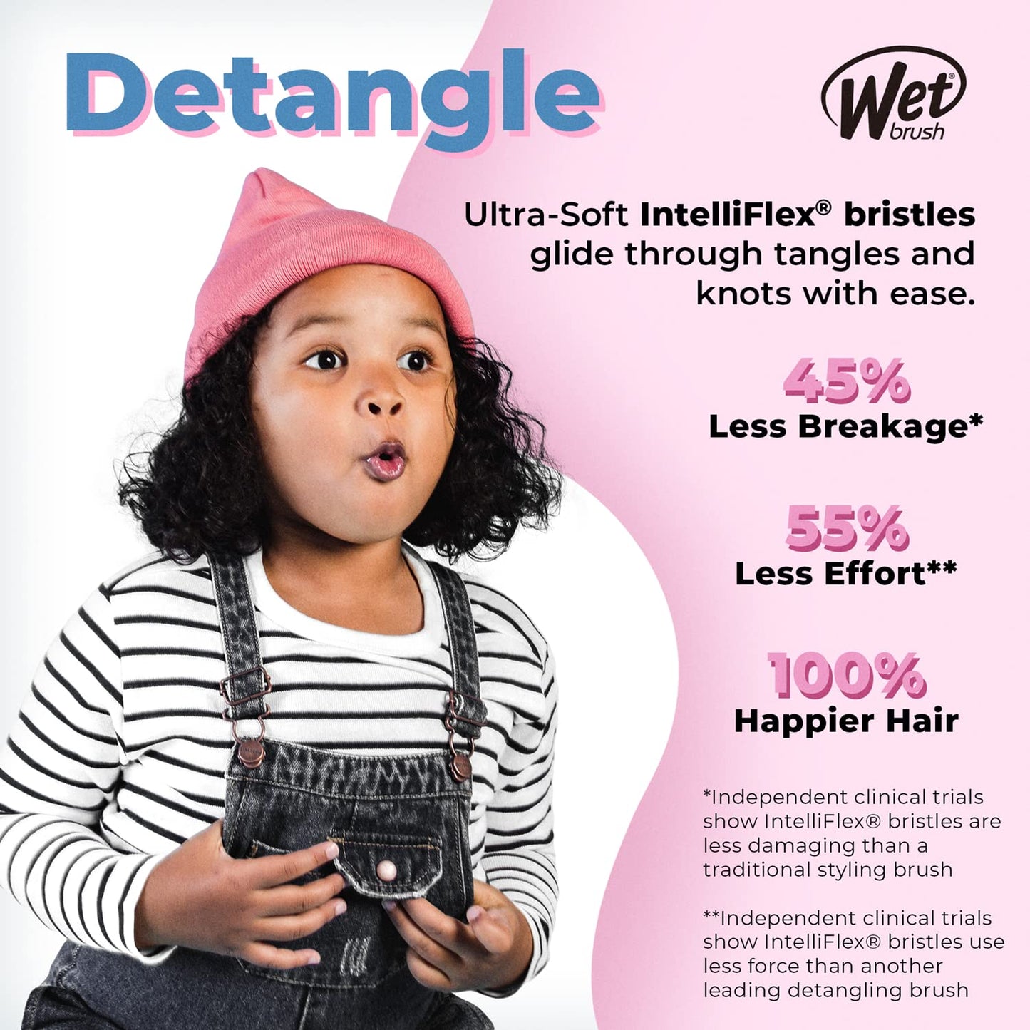 Wet Brush Original Detangler Brush - Free Spirit, Sangria - All Hair Types - Ultra-Soft IntelliFlex Bristles Glide Through Tangles with Ease - Pain-Free Comb for Men, Women, Boys and Girls
