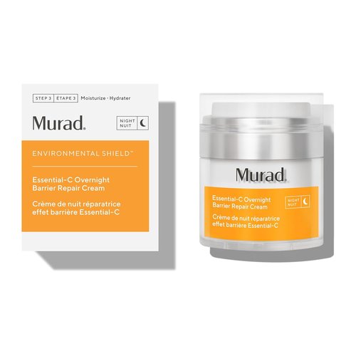 Murad Essential-C Overnight Barrier Repair Cream - Vitamin C & Marrubium Anti-Pollution Night Moisturizer | 1.7 Fl Oz