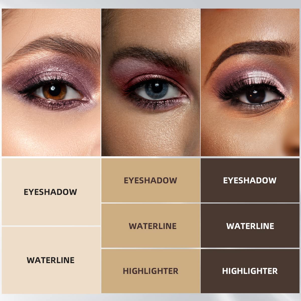 Cream Single Eyeshadow Stick with Blending Brush, Hypoallergenic Eye Shadow Sticks Makeup, Pro Waterproof & Long Lasting Eye Brightener Stick, Eyeshadow Pencil Crayon Shimmer #74