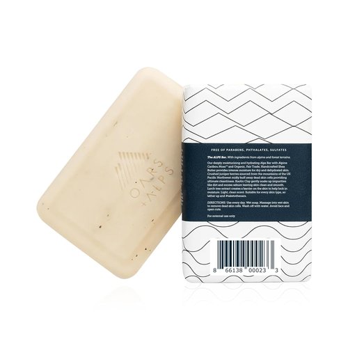 Oars + Alps Exfoliating Bar Soap for Men - Deep Cleaning with Shea Butter & Jojoba Oil | 1 Pack