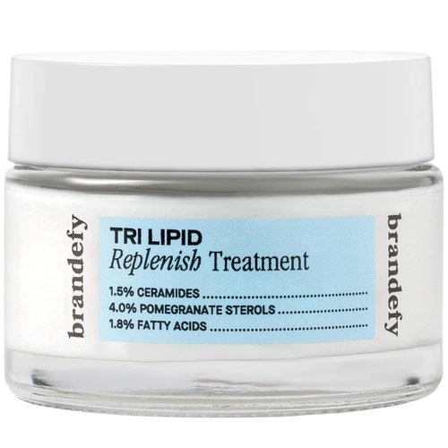 Brandefy Tri Lipid Replenish Treatment - Peptide Moisturizer with 1.5% Ceramides & 4.0% Sterols | Hydrating Face Cream (1.6 Oz)