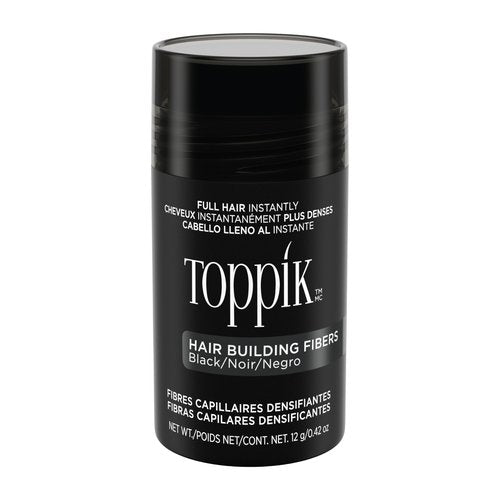 Toppik Hair Building Fibers, Black, 12g Fill In Fine or Thinning Hair, Instantly Thicker, Fuller Looking, 9 Shades for Men & Women, Keratin Protein Formula