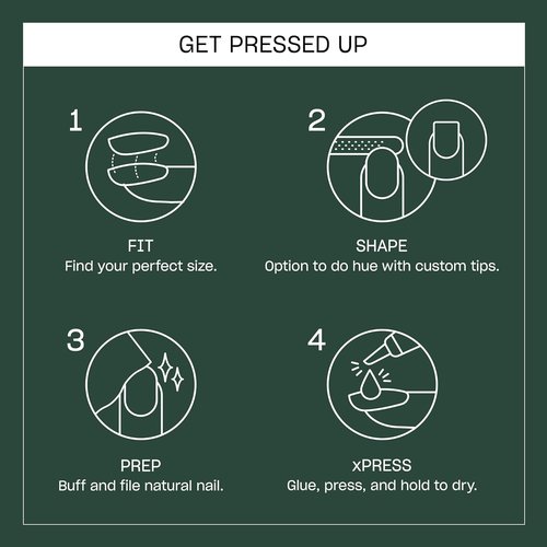 OPI On Point Press On Nails - Short Round Classic & Accent Nail Art | 24 Count With Glue | Long-Lasting & Reusable