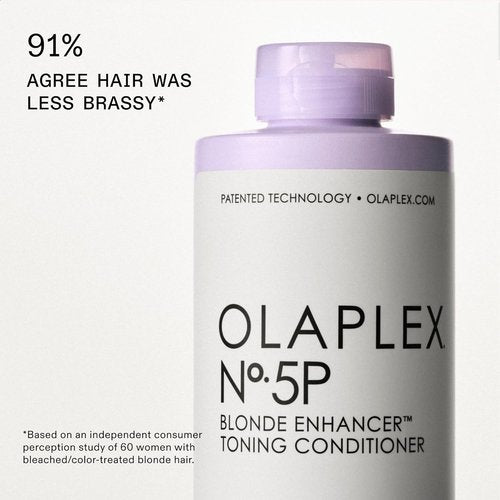 Olaplex Nº.5P Blonde Enhancer Purple Toning Conditioner - Neutralizes Brassiness & Hydrates Hair | For All Hair Types