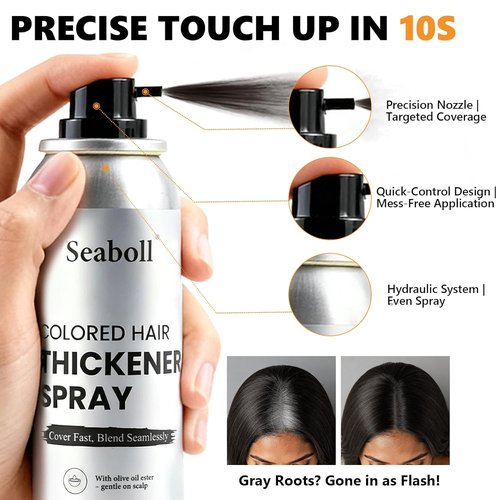 Root Touch Up Hair Color Spray - Instant Gray Hair Concealer | Sweat-Resistant, 4oz Dark Brown for All