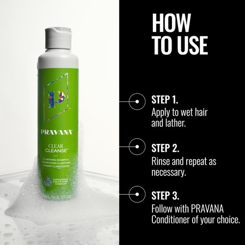 Pravana Clear Cleanse Mineral Diminishing Shampoo - Clarifies Color-Treated Hair | Hydrates & Volumizes | Vegan