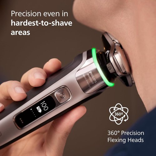 Philips Norelco i9000 Prestige Electric Shaver - Wet & Dry, Dark Slate Nova, SenseIQ Tech, Triple Lift & Cut System