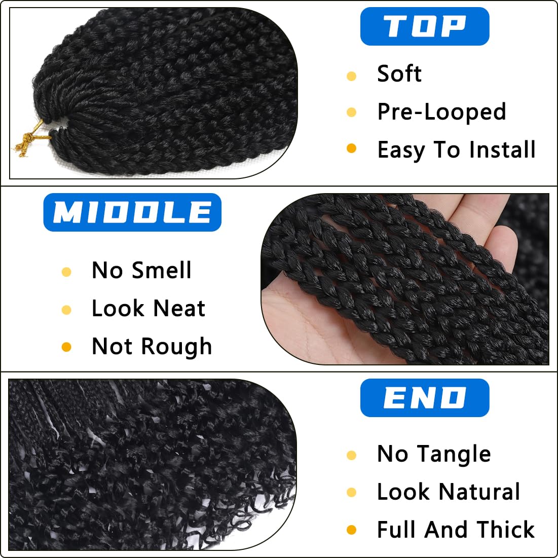 8 Packs 18 Inch Crochet Box Braids Hair with Curly Ends Pre looped Goddess Box Braids Crochet Hair Box Braids Braiding Hair Crochet Braids Hair for Women(18 inch,1B)