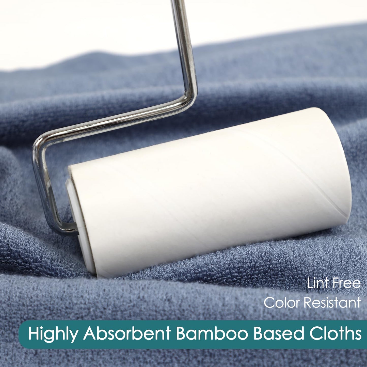 Wash Cloths 12 Pack, 13x13 inch Large Face Towel on Sensitive Skin, Easy to Clean Slate Blue Makeup Eraser Cloth, Super Soft and Gentle Bath Washcloths for Face and Body, Reusable Facial Clean Clot