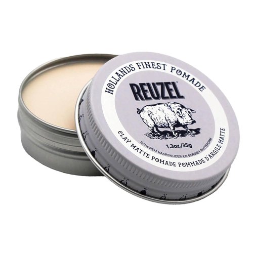Reuzel Clay Matte Pomade - Medium Hold, Water Soluble, Flake-Free, Easy Wash Out | For All Hair Types