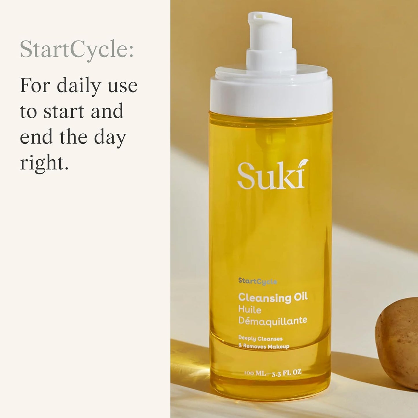 Suki Cleansing Oil - Makeup Remover & Facial Cleanser | Hydrates Skin & Prevents Breakouts - 4 Fl Oz