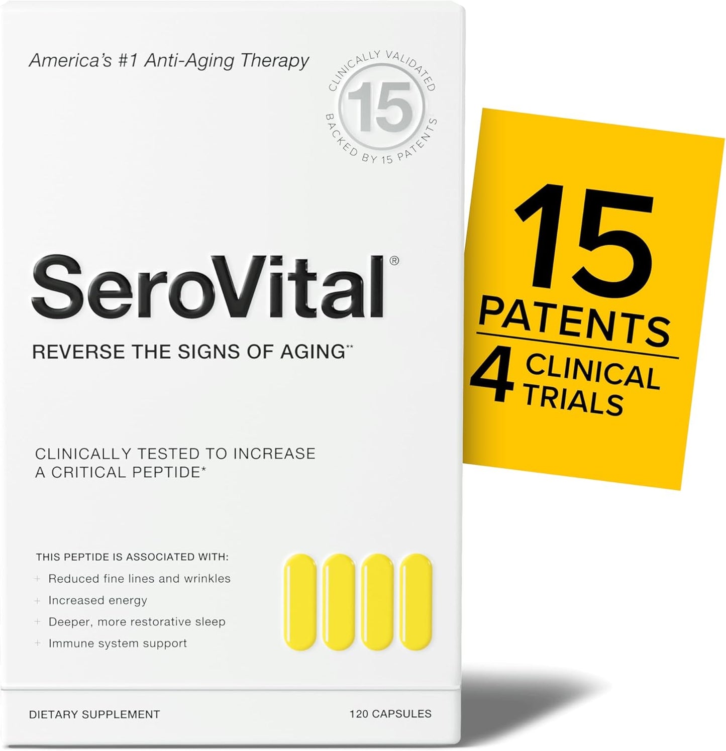 Serovital Renewal Complex - Anti-Aging Amino Acid Supplements for Energy & Sleep | 30-Day Supply