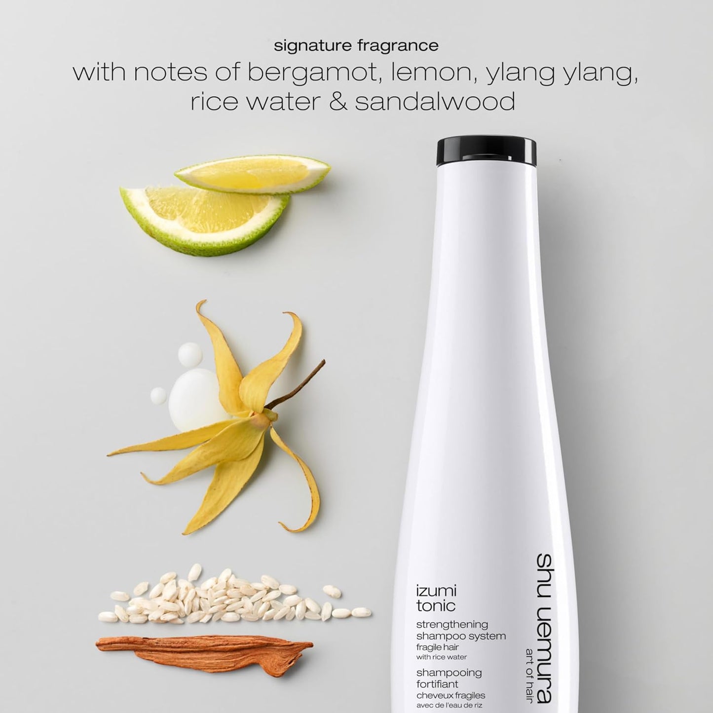 Shu Uemura Art of Hair Izumi Tonic Shampoo - Strengthening Rice Water Formula for Hydrated, Shiny Hair