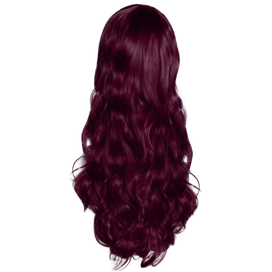 Rbenxia Curly Cosplay Wig Long Hair Heat Resistant Spiral Costume Wigs Anime Fashion Wavy Curly Cosplay Daily Party 32" 80cm (Burgundy Red)